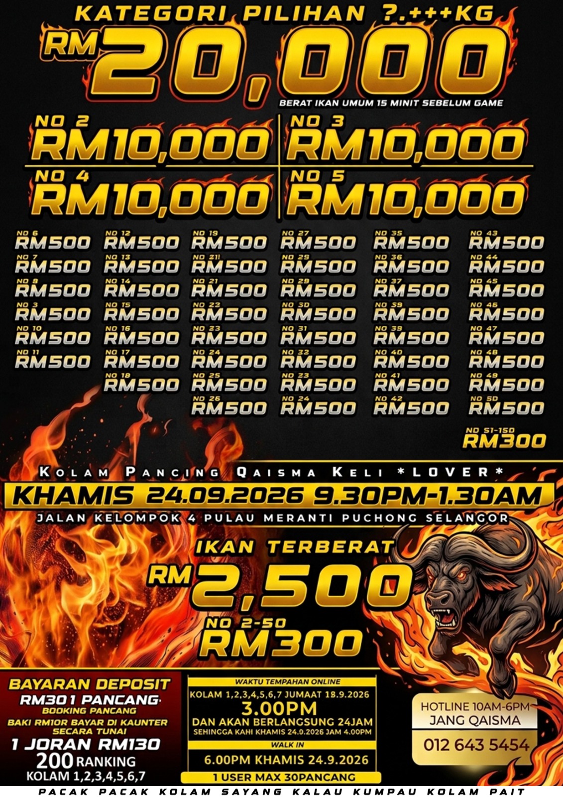Flyer Pertandingan Qaisma Keli Lover | 24.9.2026