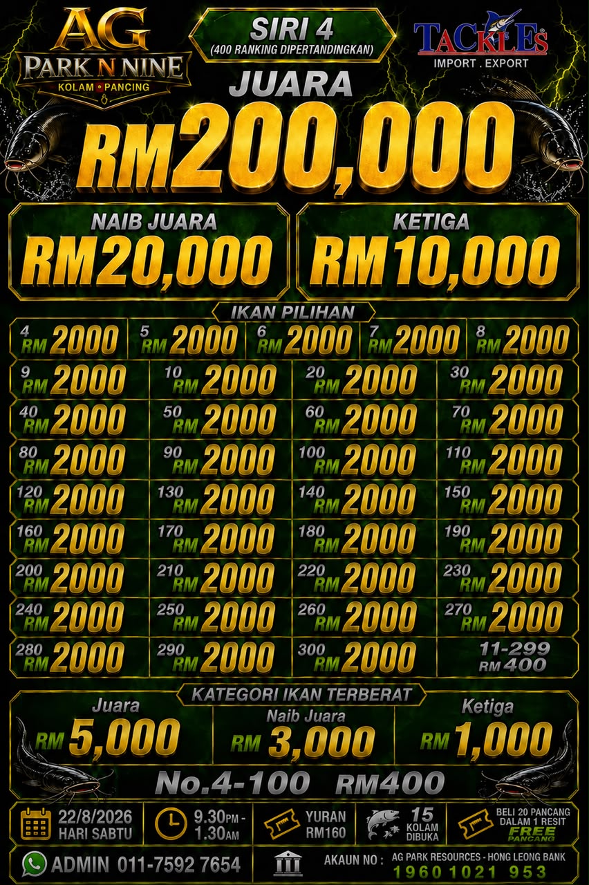 Flyer 🏆SIRI 4 AG PARK N9 RM200,000 Menanti JUARA‼️